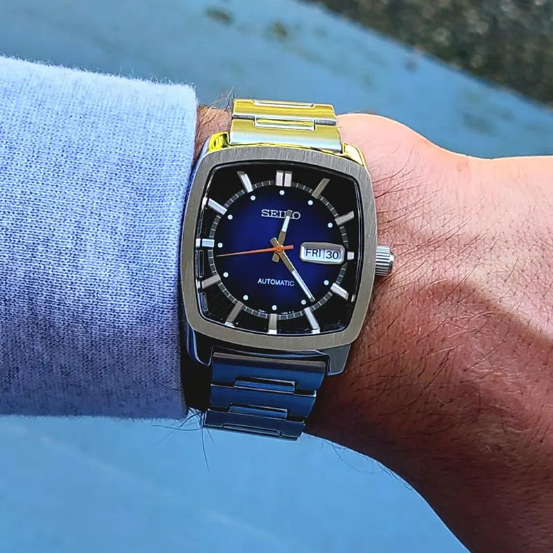 Seiko Re-Craft Inspired Automatic Blue Men's Watch- SNKP23